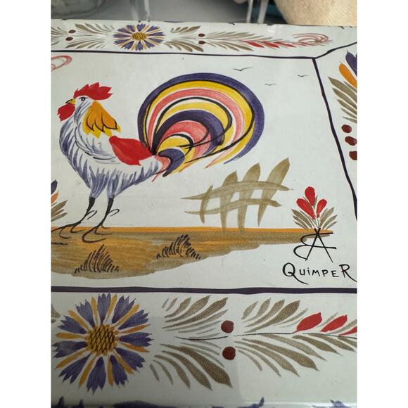 Vintage Quimper French Biscuit Tin Massilly France Tin Box - Picture 10 of 10